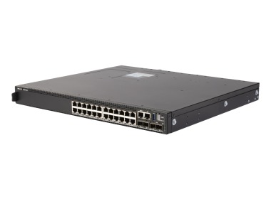 Nouveau Switch Dell PowerSwitch N3224T-ON 24x1GbE BASE-T 4x10GbE SFP+ 2x100GbE QSFP28 stack R2F Reverse Flow, 1x PSU, 3x FAN