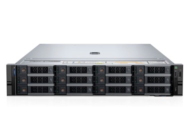 Serveur Dell PowerEdge R7625 12x3.5" + 4xE3.S avec 2x EPYC 9124, 64GB RAM, H355, 12x 10TB 7.2K SATA 6G 3.5", 4x 3.84TB E3.S NVMe, 2x10/25GbE SFP28, 2x PSU 2400W, Rails, iDRAC9 Enterprise