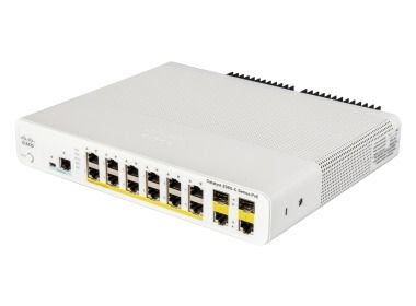 Switch Cisco Catalyst 2960C-12PC-L 12x100MbE BASE-TX PoE 124W 2x Dual Uplink, LAN Base WS-C2960C-12PC-L