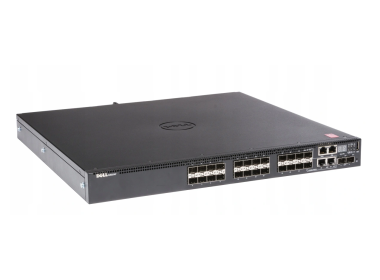 Switch Dell PowerConnect N3024F 2x1GbE 24x1GbE SFP 2x10GbE SFP+ F2R Normal Flow, 2x PSU, 1x Ventilateur